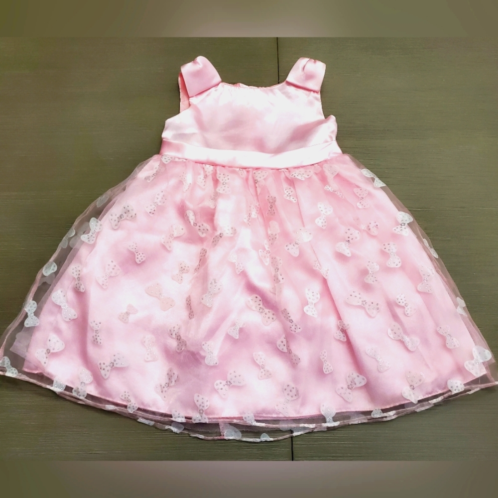 Pink beautiful bow dress size 4t